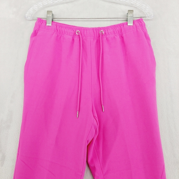 NEW French Connection Bright Pink Drawstring Athleisure Casual Pants P4706 - Picture 3 of 8